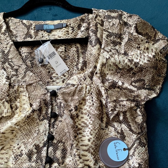 NWT Willow Snake Print blouse Eva Franco for Anthropologie - Picture 7 of 7